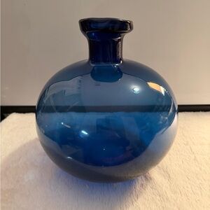 Elegant Blue Glass Vase